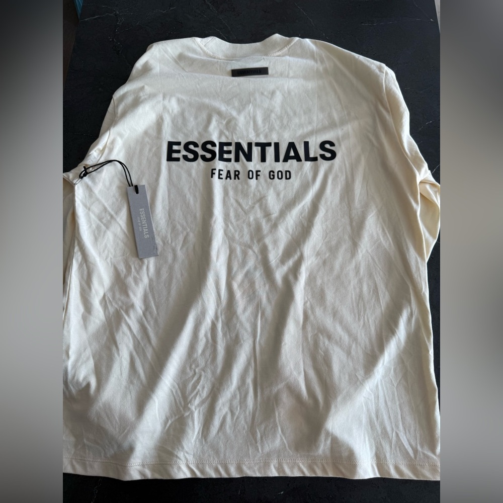 Fear of God Essentials Light Cream Long Sleeve Tee